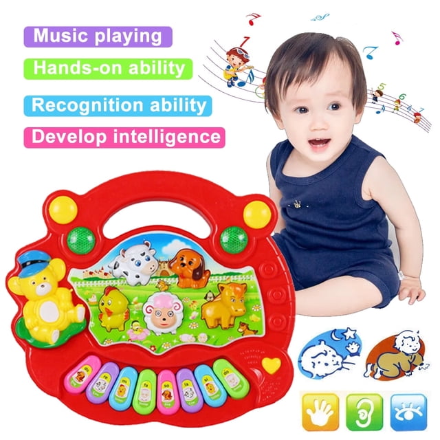 CUITING Baby Musical Toys Electronic Kids Musical Instruments Keyboard Piano Set Learning Light Up Toy Infant Early Educational Development Music Toys for Babies Birthday Christmas Gifts