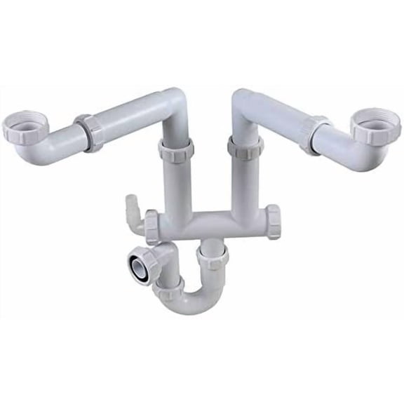 Double Kitchen Sinks Drain Pipe Kit Drain Pipe Rear Hard Tube$$Tools & Hardware Other