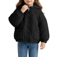 thumbnail image 6 of Mitankcoo Girls Hooded Quilted Jacket Full Zip Padded Coat with Pockets Lightweight Warm Winter Outerwear 1-10Y, 6 of 7