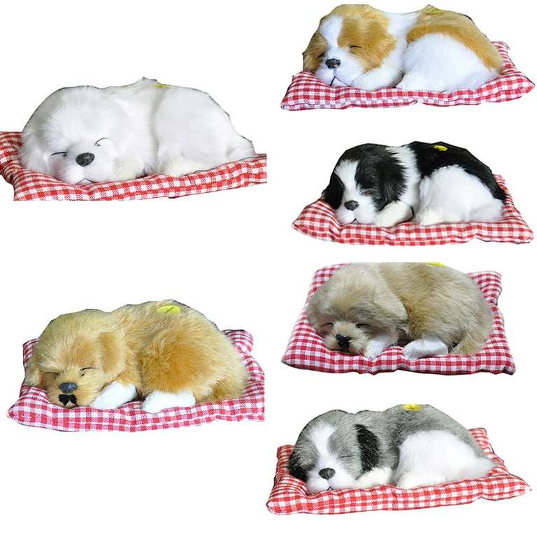 Linda Simulação Animal Doll Plush Sleeping Dogs Stuffed To