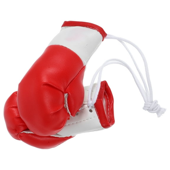 2 Pcs Car Mirror Hanging Ornament Keychain Charm Boxing Glove Pendant Baby