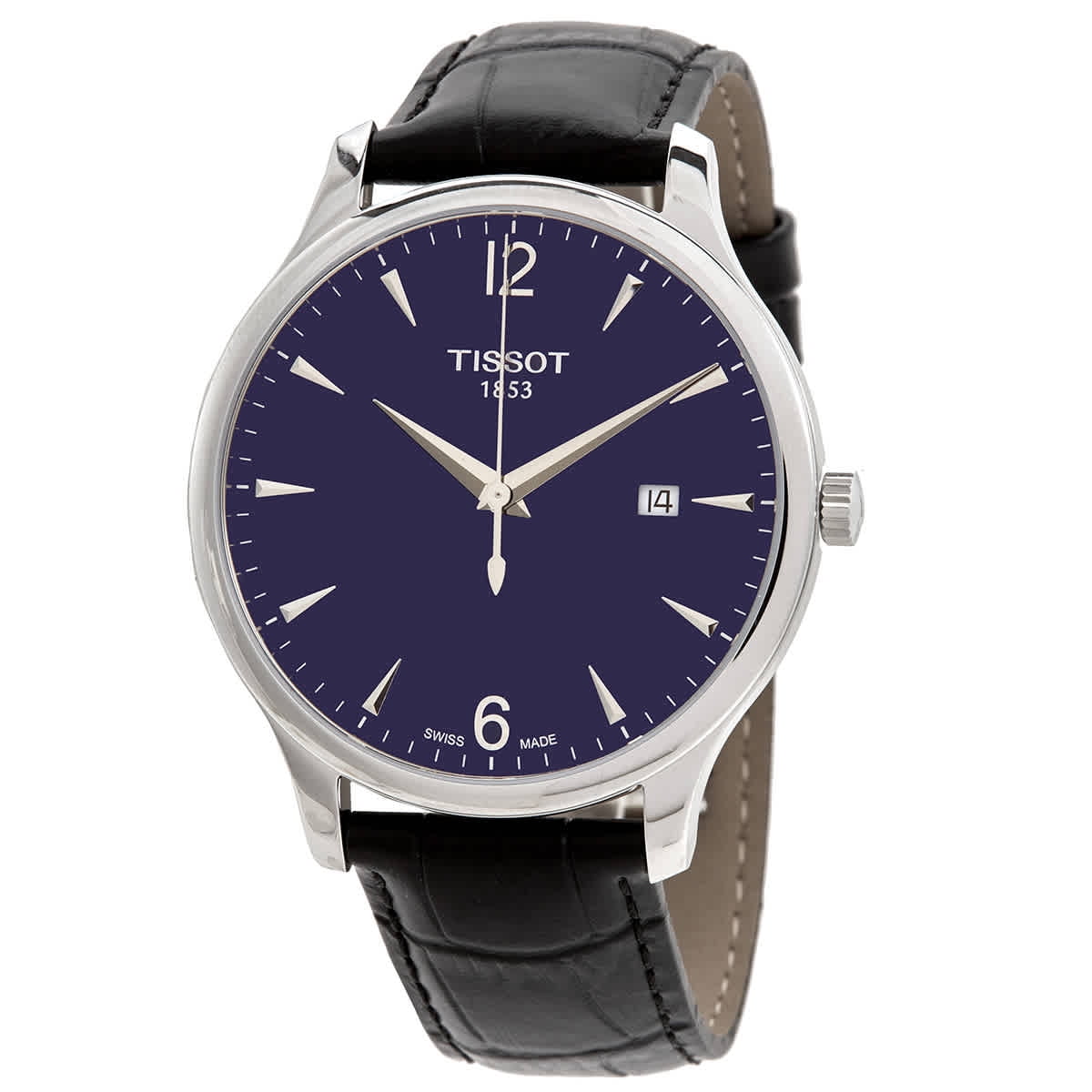 tissot blue face watch