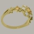 thumbnail image 3 of LBG British Made 9k Yellow Gold Ring with Natural Citrine & Opal Womens Engagement Ring - 33 size options - Size 7.25, 3 of 7