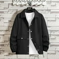 thumbnail image 3 of Vedolay Jacket for Men Button Down Long Sleeve Soft Blazer Jacket Cardigan Clothes Black,XL, 3 of 4