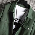 thumbnail image 5 of Vedolay Men's and Big Men's Long Sleeve Cropped Cardigan Blazer Jackets Button up Tops Clothes Army Green,L, 5 of 5