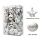 thumbnail image 2 of Bolas de adornos navideños con lazo para colgar, perfectas para fiestas (plata, 29 piezas), 2 of 7