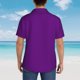 thumbnail image 4 of Balery Purple Camisas hawaianas de manga corta para hombre, camisas playeras de corte holgado, camisas de vacaciones con botones,3X-Large, 4 of 7