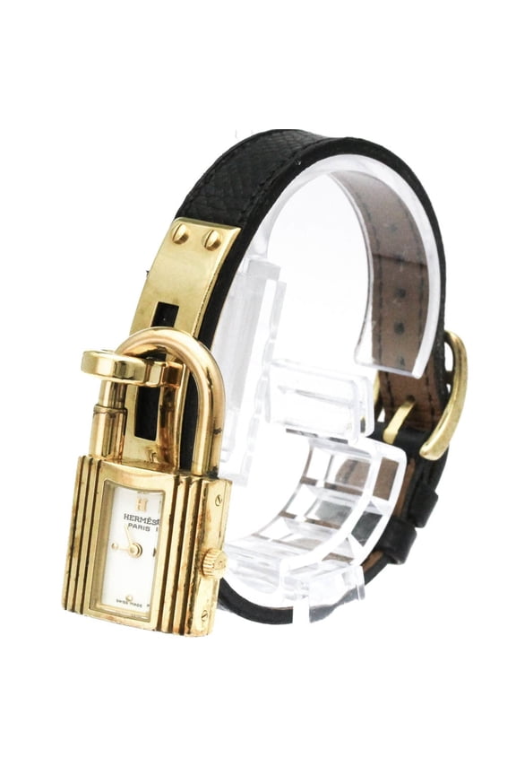 Pre-Owned HERMES Kelly Watch Gold Plated Leather Quartz Ladies Watch