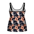 thumbnail image 5 of Xdegoge Womens Tankini Tops Only Scoop Neck Shirred Front Loose Flowy Modest Tummy Control Bathing Suit Swimwear Top Summer Vacation Beach Pool Party, 5 of 8
