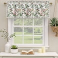 thumbnail image 2 of Pink Spring Floral Curtain Valances for Windows, Kitchen Valance Window Treatments Panel 2 Pack, Elegant Pastoral Flowers Birds Watercolor Rod Pocket Short Curtains for Bathroom Bedroom 54 x 18 Inch, 2 of 8