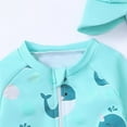 thumbnail image 4 of Gerichy Boys Swim Set, 2T 3T 4T 5T Swimsuit Boys Summer Toddler Boys Girls Short Sleeve Cartoon Dinosaur Prints 1 Piece Swimwear Beach Swimsuit Bikini, 4 of 6