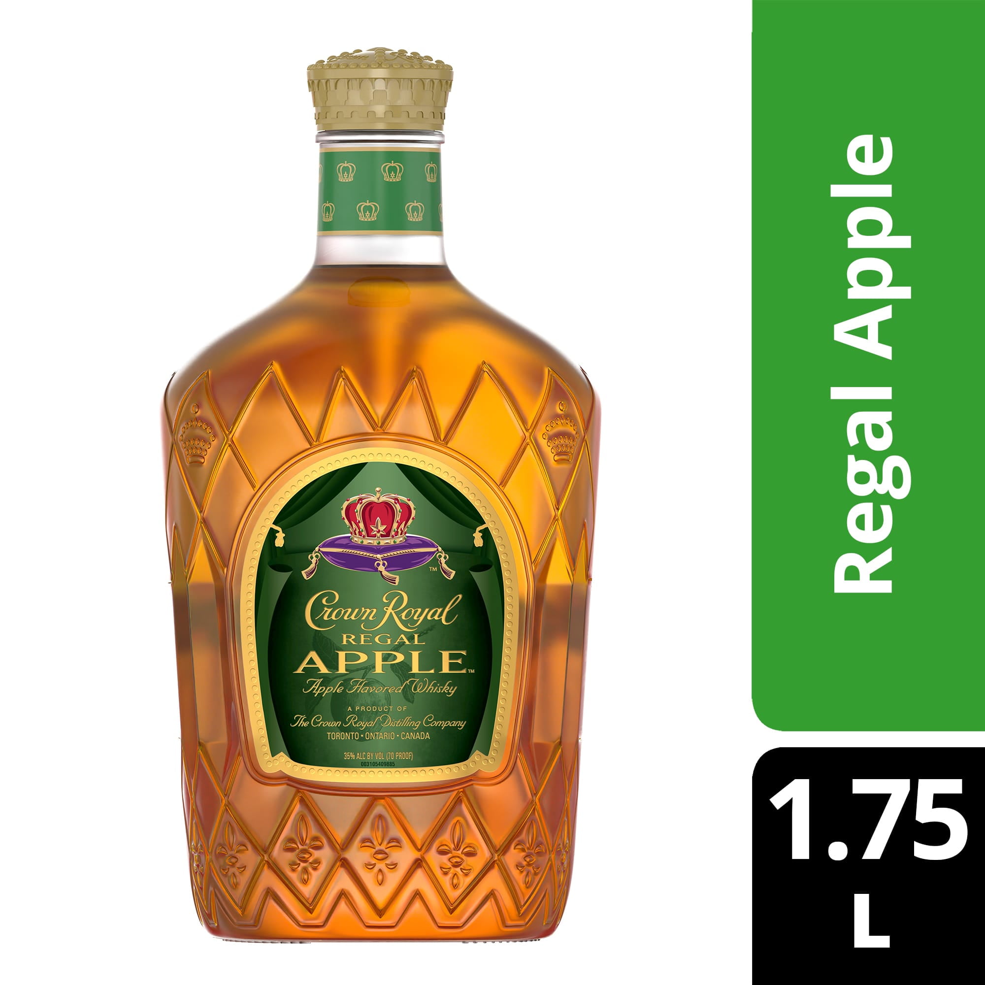 CROWN ROYAL REGAL APPLE FLAVORED Canadian Whisky 1 L Empty Bottle FREE SHIPPING 