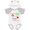 White & Heather w/ Ears, variant on Inktastic Someone in Virginia Loves Me Boys or Girls Baby Bodysuit