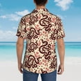 thumbnail image 6 of Xecao Snake print Hawaiian shirt - a stylish short-sleeve button-down for men, perfect for casual beach and tropical outings., 6 of 9