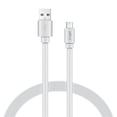 thumbnail image 1 of XYST XYS-M4604F 4 ft. Charge & Sync USB to Micro USB Flat Cable, White, 1 of 1