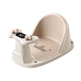 thumbnail image 4 of Asiento de baño para bebé, asiento de baño con ventosa fuerte, accesorios, cojín suave, portátil y estable, soporte de ducha, silla de bañera. Caqui, 4 of 9