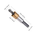 thumbnail image 3 of Uxcell 15mm HSS Hole Saw Drill Bit Titanium Plated for Stainless Steel Alloy Wood, 3 of 5