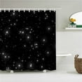 thumbnail image 6 of JOOCAR Black Starry Sky Shower Curtain Sets in Night Fantasy Galaxy Universe Curtains for Bathroom Out Space Durable Fabric Machine Washable with 12 Hooks72x72 Inch, 6 of 6