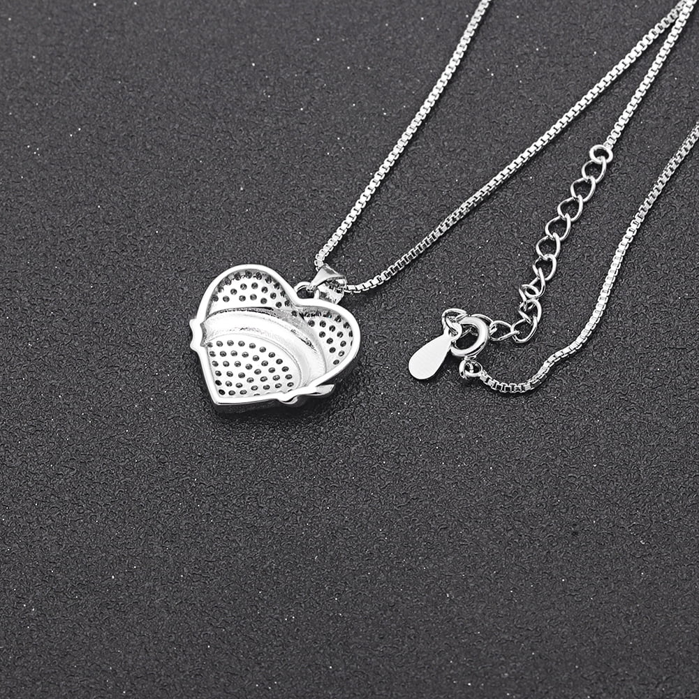 Pit Bull Mom Dog Heart Necklace or Earrings for Women Clear Cubic Zirconia by Ginger Lyne Collection