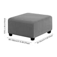 thumbnail image 3 of Square Customized Footrest Ottoman Cover Folding Storage Stool Furniture Protector Slipcover, 3 of 4