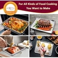 thumbnail image 4 of 16 + 12.5 + 9 Inch Baking Sheet and Rack Set, Stainless Steel Cookie Sheets Oven Baking Pans Trays with Cooling Racks for Cooking & Roasting, Oven & Dishwasher Safe, (6Pcs), 4 of 7