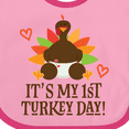 thumbnail image 4 of Inktastic 1st Turkey Day Thanksgiving Boys or Girls Baby Bib, 4 of 4