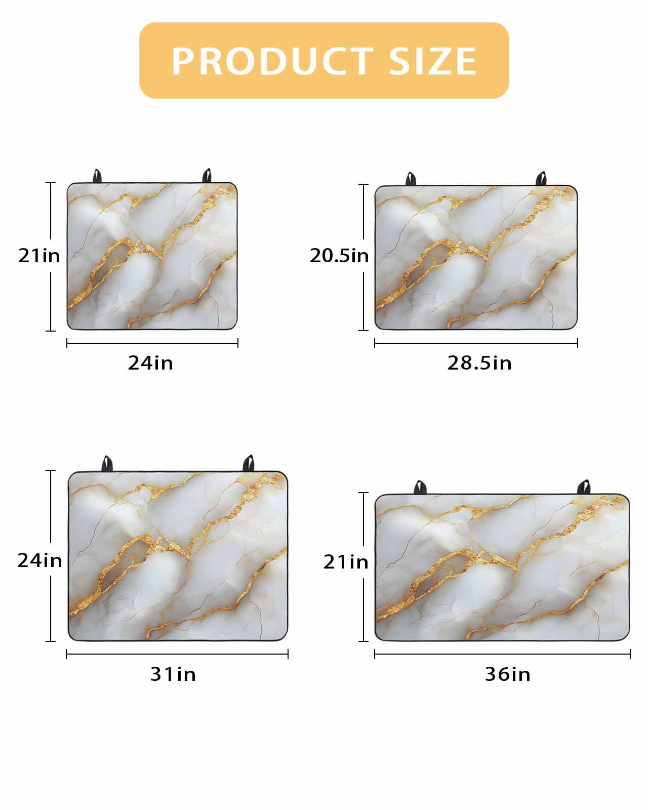 nqOlkjepod Large Induction Cooktop Protector Mat 36"x21", White Gray Marble Stove Top Covers for Electric Stove, Modern Abstract Golden Texture Art Stove Burner Cover Mats, Glass Top Stove Cover