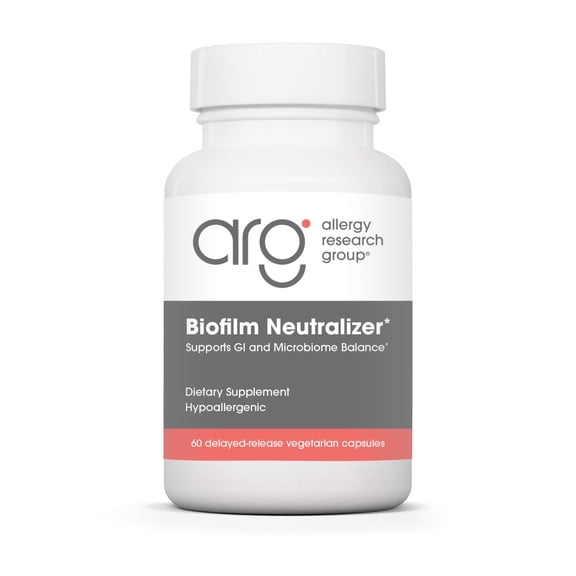 Allergy Research Group Biofilm Neutralizer - Biofilm Defense, EDTA Supplement, Proteolytic Enzymes, Serrapeptase, Vegetarian Capsules - 60 Count