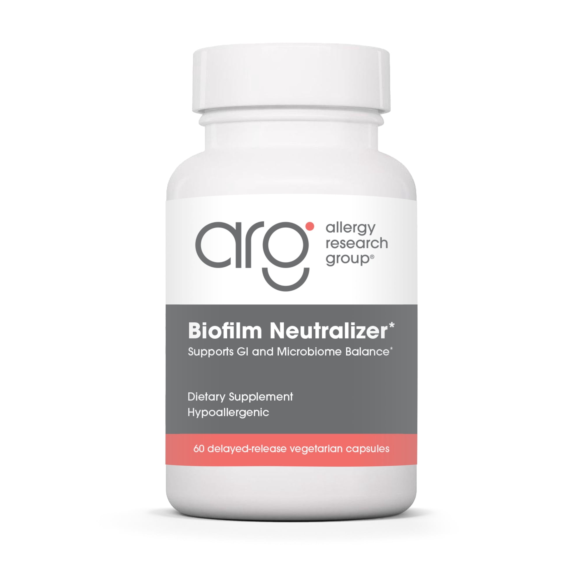 ARG Biofilm Neutralizer - GI & Microbiome Support Supplement - Serrapeptidase, Trypsin, EDTA & Alpha Lipoic Acid - Immune & Digestive Support - Delayed-Release - 60 Servings - 60 Capsules