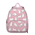 thumbnail image 1 of Watercolor Cat Artwork Student Backpack – Cute Cat Print Design With Cats And Hearts Pattern And Boho Cat Aesthetic, 1 of 5