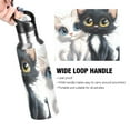 thumbnail image 4 of Cute White Cat and Black Cat Sports Bottle with Straw Stainless Steel Water Jug Portable Thermal Cup Leak-proof 1000ML, 4 of 9