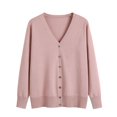 thumbnail image 1 of Women‘s Soft Cardigans Lightweight Casual Button Up Knitted Sweaters Cardigan Outerwear Long Sleeve Fall Coat, 1 of 5