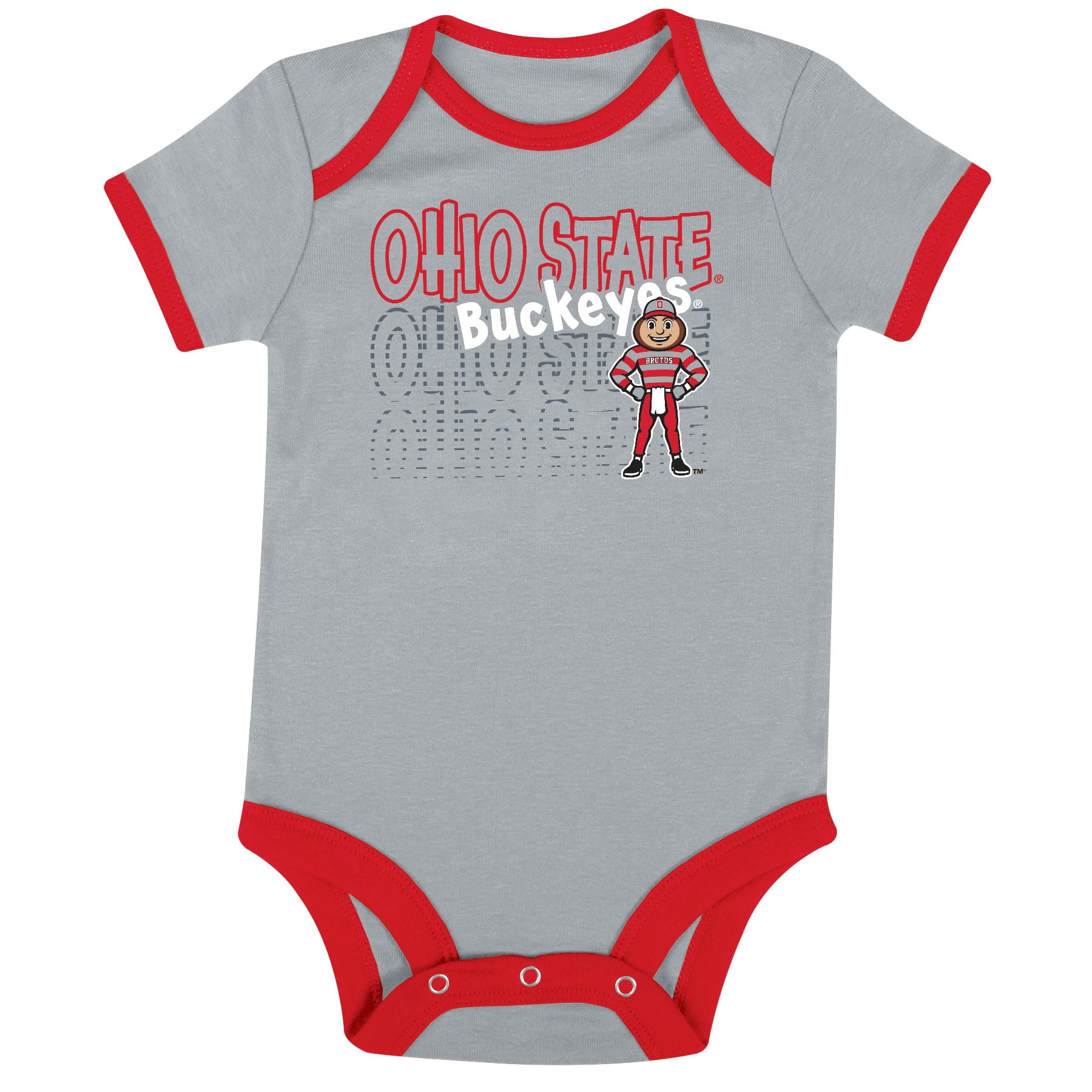 NCAA Ohio State Buckeyes Infant & Toddler Onesies, 3-Pack