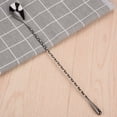 thumbnail image 2 of Cocktail Spoon-1Pc Stainless Steel Cocktail Spoon Beverage Coffee Mixing Layering Tool with Long Handle(Black), 2 of 7