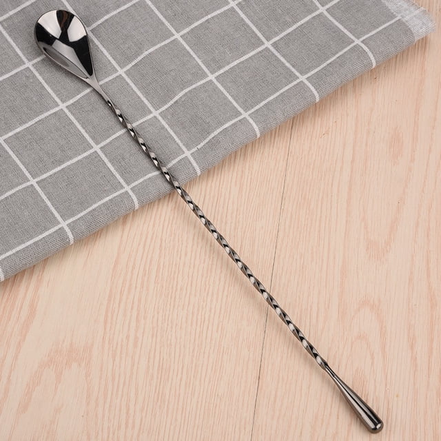 Cuchara De Bar, Cocctel Que Mezcla Con Agitación Para Beber, Cuchara De Cóctel De Acero Inoxidable, Herramiente De Capas De Mezcla De Café De Bebidas, Con