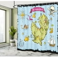 thumbnail image 5 of Ambesonne Cartoon Shower Curtain, Treasure Island Skull, 69"Wx84"L, Multicolor, 5 of 5