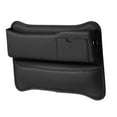 thumbnail image 2 of Organizador de cuero sintético para asiento de coche, para guardar dinero, teléfono y tarjetas. Negro, 2 of 9