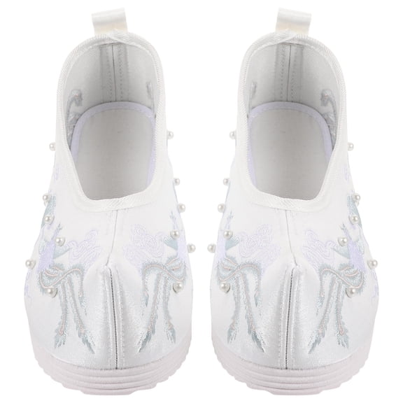 FUEENIRVA 1 Pair Wedding Bride Shoes with Ethnic Design for Women in Multi