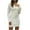 White, variant on Kmdttou Women's Summer Solid Color Casual Loose Knitwear Pullover V-Neck Long Sleeve Sweater Tops Blouse Dress,Chic Day Dresses for Ladies Summer Wear