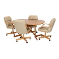 thumbnail image 6 of Caster Chair Company 5-Piece 42x[42/60] Caster Dining Set Wood Edge Laminate Table Top & Desert Chairs, 6 of 35