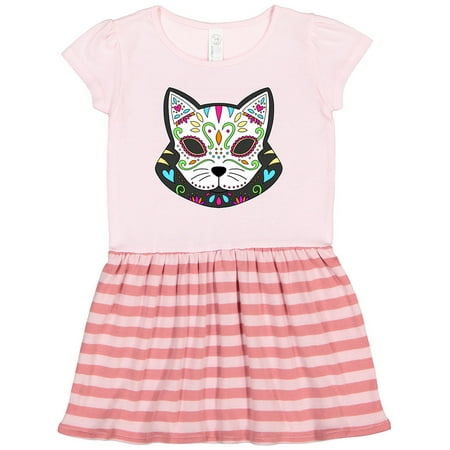

Inktastic Cinco De Mayo Cat Sugar Skull Gift Toddler Girl Dress