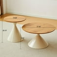 thumbnail image 2 of unbrand Nesting Coffee Table Set of 2 Coffee Table Sets with Carbon Steel Base Round Coffee Tables for Living Room, Bedroom, Office, 2 of 7