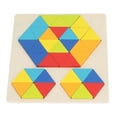 thumbnail image 1 of Kids Geometric Puzzles, Kids Shape Puzzles 36 Pieces Hand Eye Coordination  For Education, 1 of 8