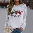 thumbnail image 5 of Wxolcjlv Christmas Paw Print Sweatshirt for Women Pullover Build Sweatshirts, 5 of 6