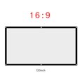 thumbnail image 4 of 1Pc Portable Foldable Non-Crease White Projector Curtain Projection Screen 16:9 (120Inch), Projector Screen, 4 of 9