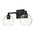 thumbnail image 7 of Living District Foster 2 light Black and Clear Bath Sconce, 7 of 7