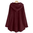 thumbnail image 5 of IMENGL Haut à Capuche Chaud en Peluche Automne Hiver, Rouge 3TG, Taille M-5TG, 5 of 5