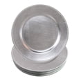 thumbnail image 1 of Silver Plastic Beaded Charger Plates 12 pcs 13 Inch Round Wedding Party Decroation Metallic Charger Plates Silver 12, 1 of 1