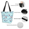 thumbnail image 4 of Kll Tote Bag For Women Sailboats Anchors Print Shopping Grocery Reusable Bags For Office School Shopping Travel, 4 of 7