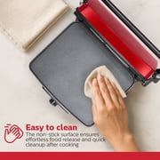 Holstein Housewares 4-Slice Electric Griddle with Adjustable Temperature Control, Cool-Touch Handle, Non-Stick Surface, Indicator Lights, and Spacious Cooking Area – Ideal for Pancakes, Eggs, More,